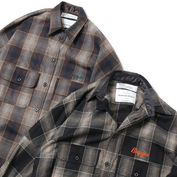 Biggie" Wool Check Shirt 19aw dairiku