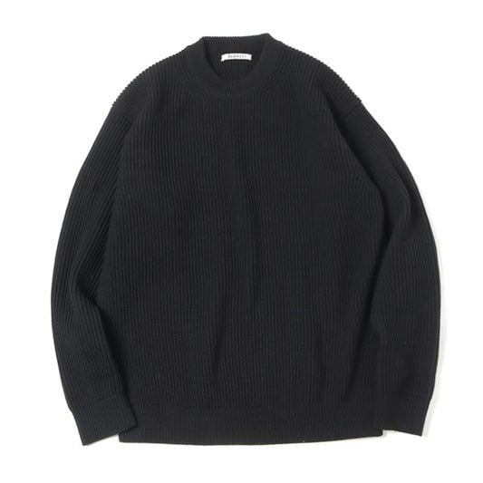 SUPER FINE WOOL RIB KNIT BIG P/O