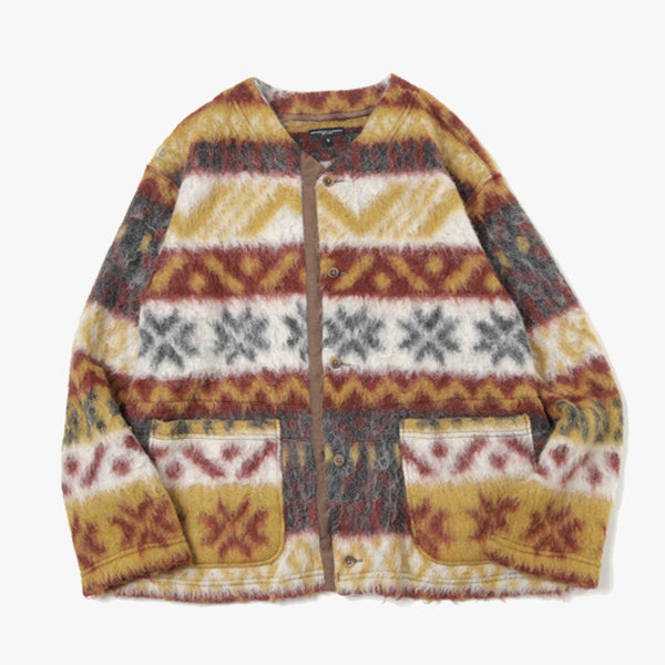 Crewneck Cardigan - Fair Isle Mohair