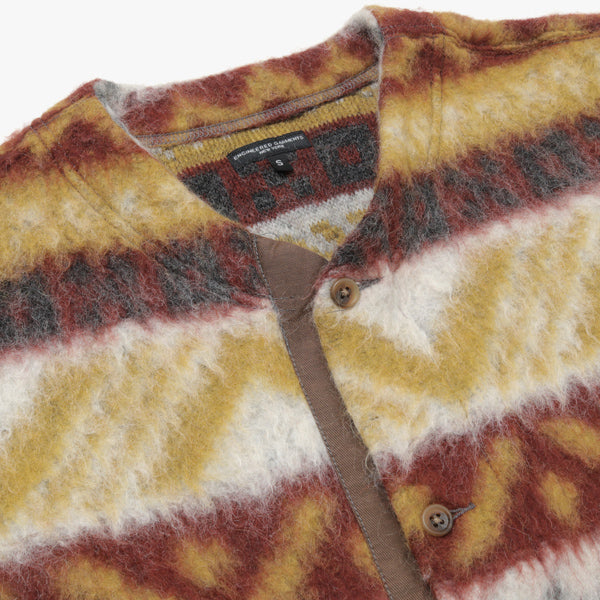 Crewneck Cardigan - Fair Isle Mohair