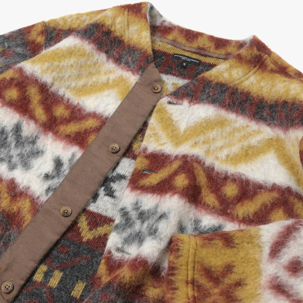 Crewneck Cardigan - Fair Isle Mohair