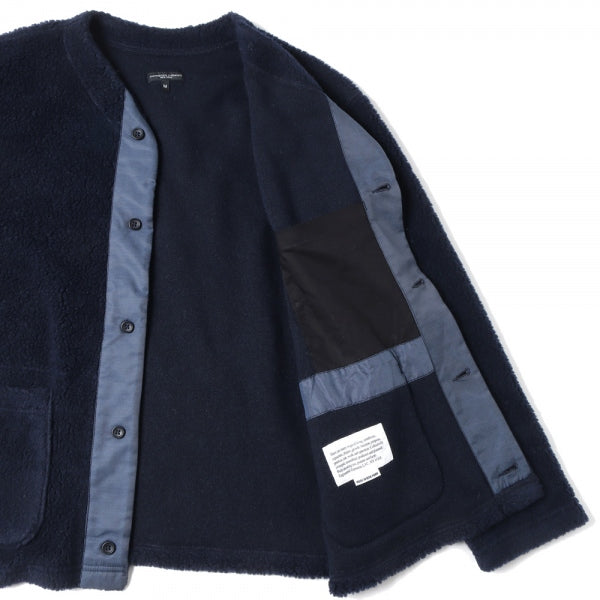 Knit Cardigan - Wool Poly Shaggy Knit