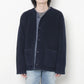 Knit Cardigan - Wool Poly Shaggy Knit