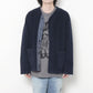 Knit Cardigan - Wool Poly Shaggy Knit