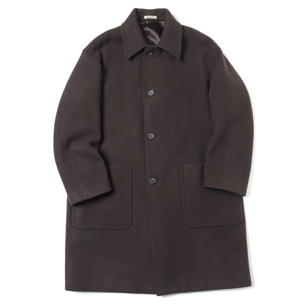 DOUBLE CLOTH LIGHT MELTON SOUTIEN COLLAR COAT