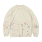 WHITE BABY CASHMERE HAND PAINTED KNIT P/O