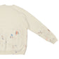 WHITE BABY CASHMERE HAND PAINTED KNIT P/O
