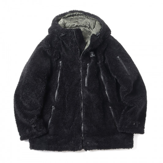 Zipped Coat - Poly Curl Fur