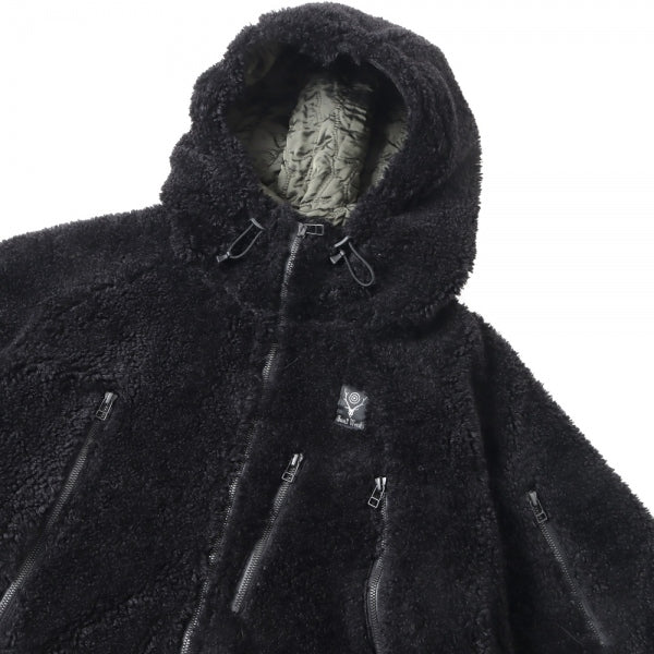 Zipped Coat - Poly Curl Fur