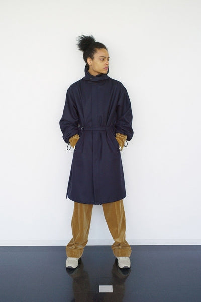 LIGHT MELTON LONG HOODED COAT
