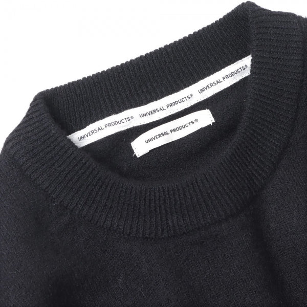 FELTED MERINO WOOL CREW NECK KNIT