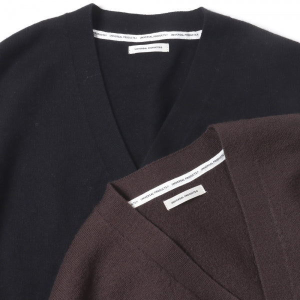 FELTED MERINO WOOL KNIT CARDIGAN