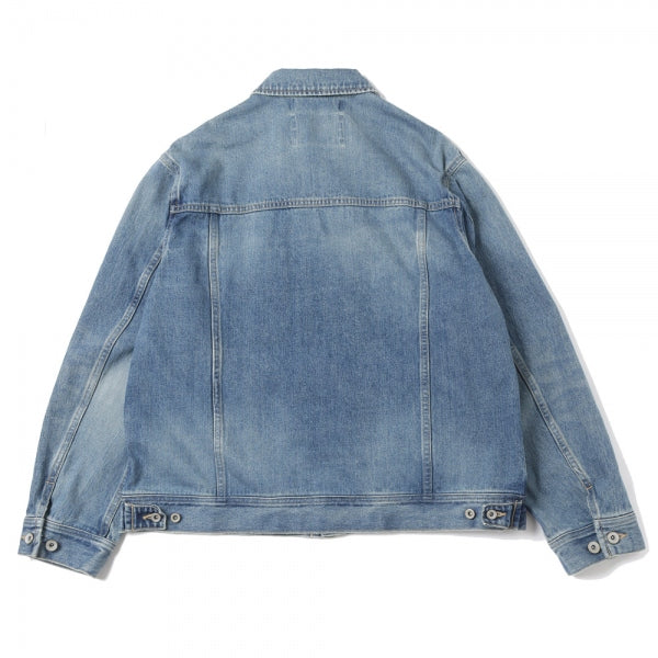 Cross Embroidery Vintage Denim Jacket