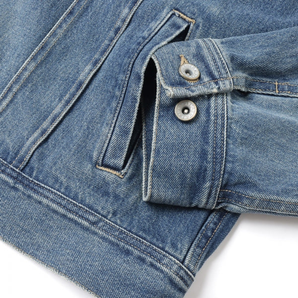 Cross Embroidery Vintage Denim Jacket