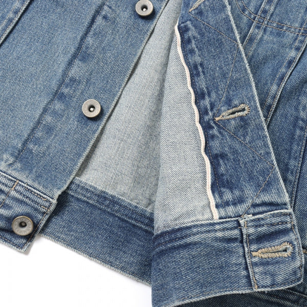 Cross Embroidery Vintage Denim Jacket