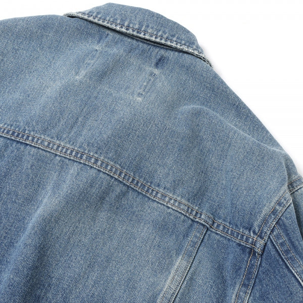 Cross Embroidery Vintage Denim Jacket