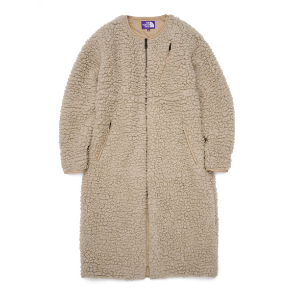 Wool Boa Fleece Field Long Coat