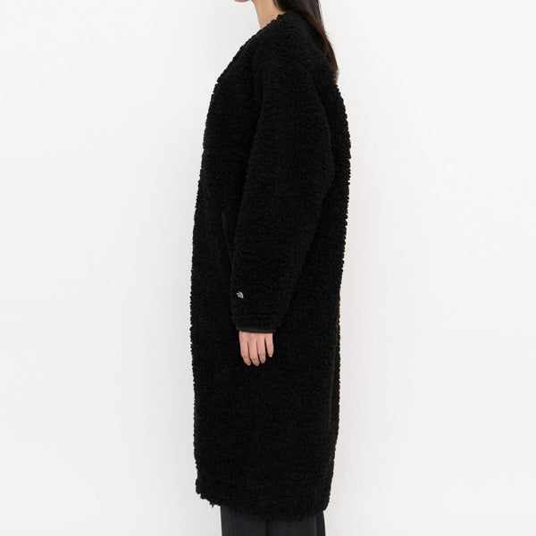 Wool Boa Fleece Field Long Coat