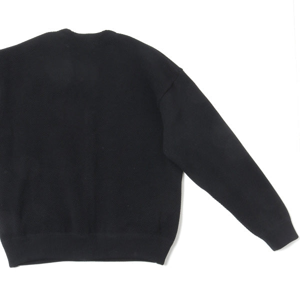 Moss stitch V/N cardigan(BLACK)