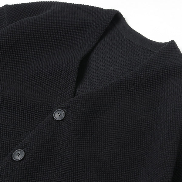 Moss stitch V/N cardigan(BLACK)