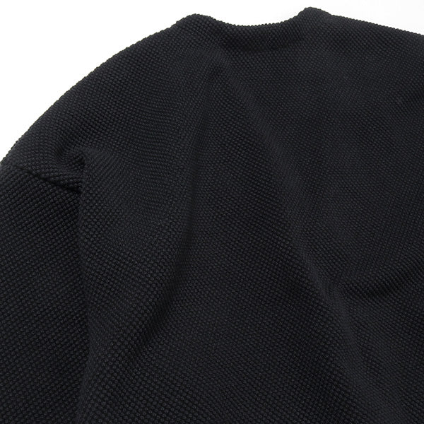 Moss stitch V/N cardigan(BLACK)