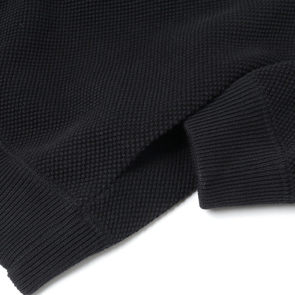 Moss stitch V/N cardigan(BLACK)