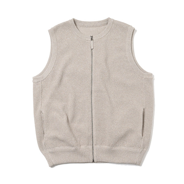 Moss Stitch Zip Vest