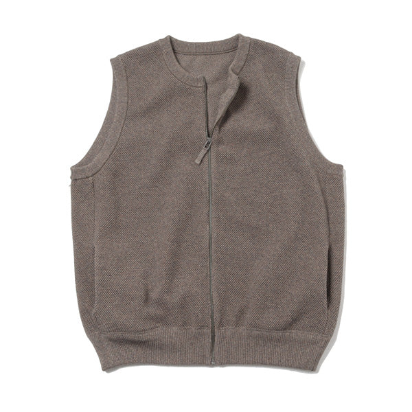 Moss Stitch Zip Vest