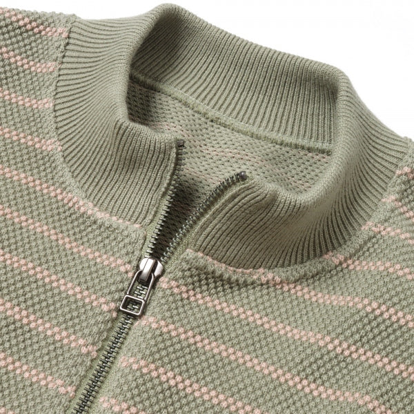 Moss Stitch Zip cardigan