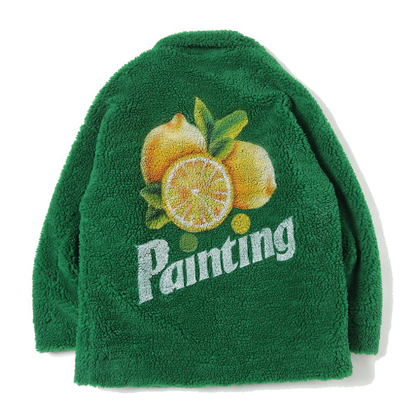 HAND-PAINTED RECYCLE FUR JACKET
