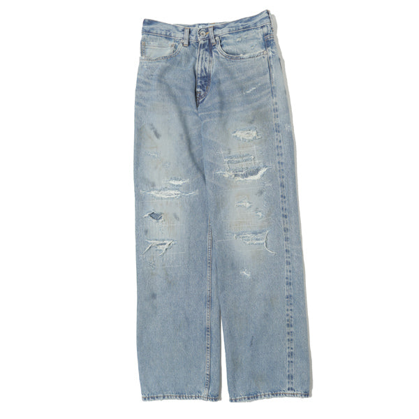 Repair Straight Denim Pants