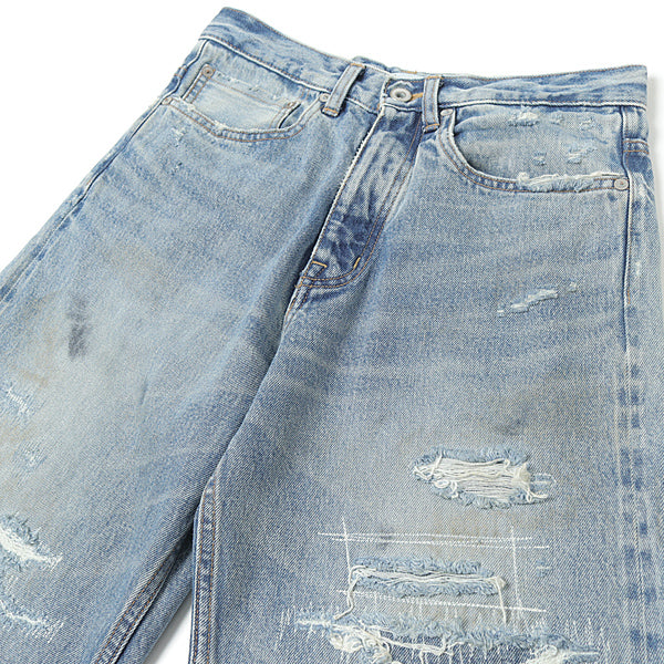 Repair Straight Denim Pants