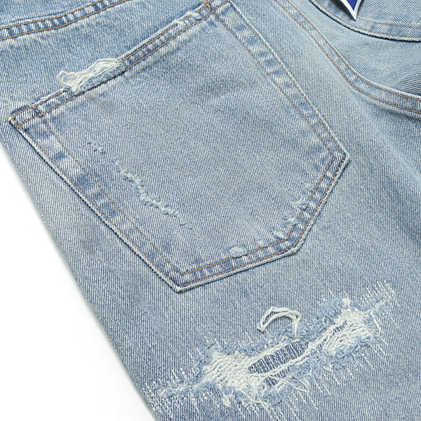 Repair Straight Denim Pants