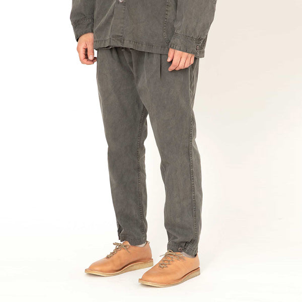 ARTISAN EASY PANTS COTTON TWILL CHARCOAL DYED