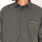 ARTISAN L/S SHIRT COTTON BROAD CHARCOAL DYED