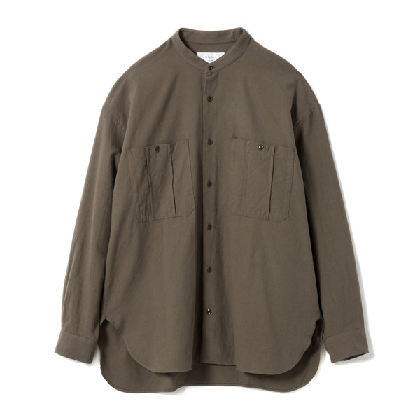 Band Collar Millitary Shirt