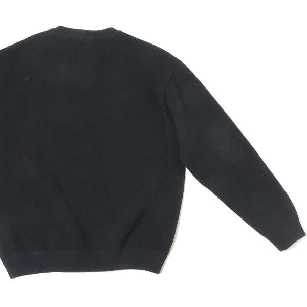 Moss stitch L/S sweat(BLACK)