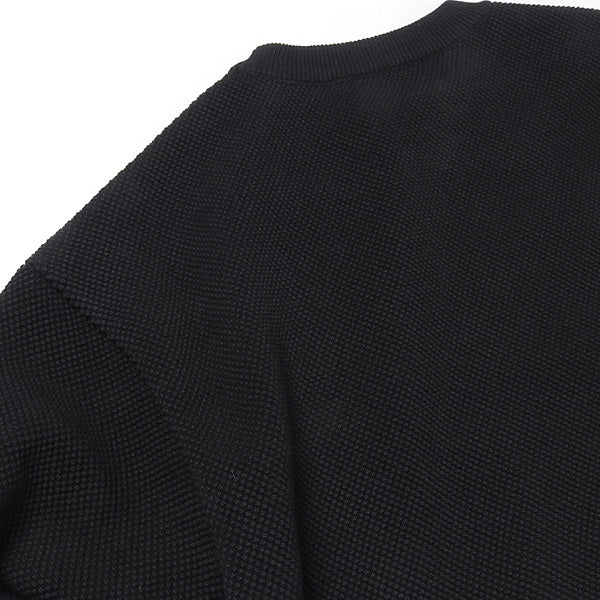 Moss stitch L/S sweat(BLACK)