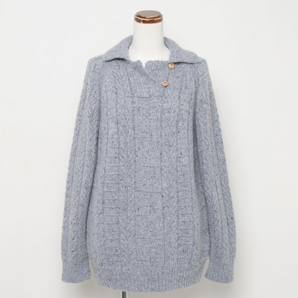 MELANGE KNIT COLLAR P/O