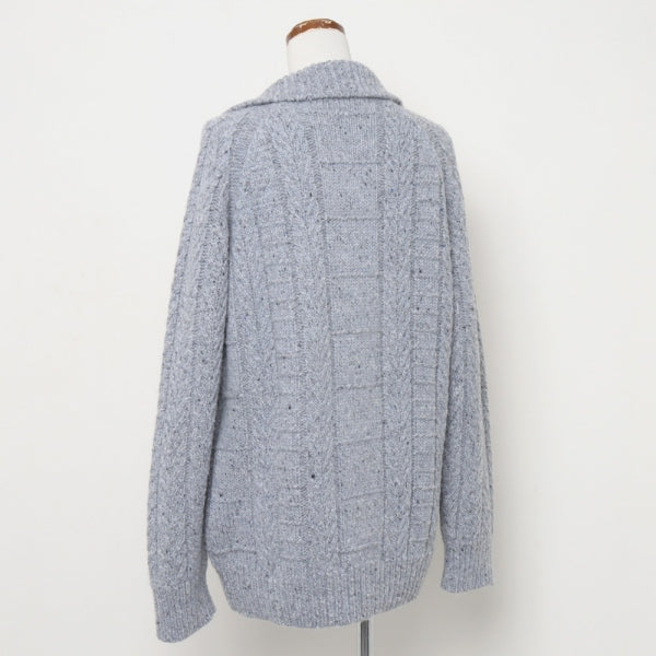 MELANGE KNIT COLLAR P/O