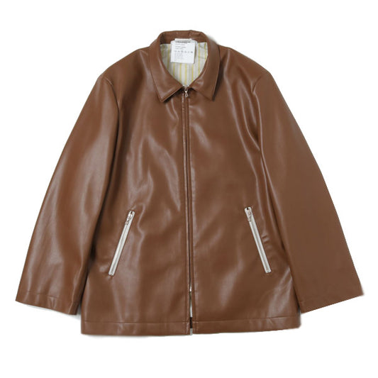 Synthetic Leather Half Coat