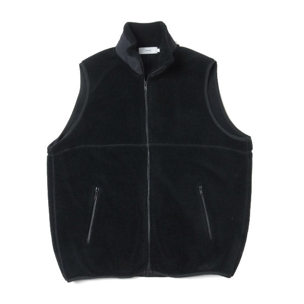 トップス Graphpaper Wool Boa Zip-Up Vest Graphpaper WOOL BOA ZIP-UP VEST BLACK
