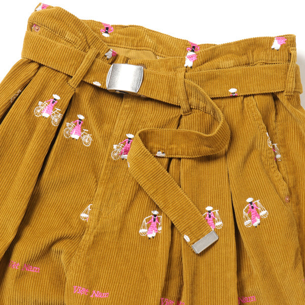 VIETNAM EMBROIDERY WIDE TAPERED TROUSERS