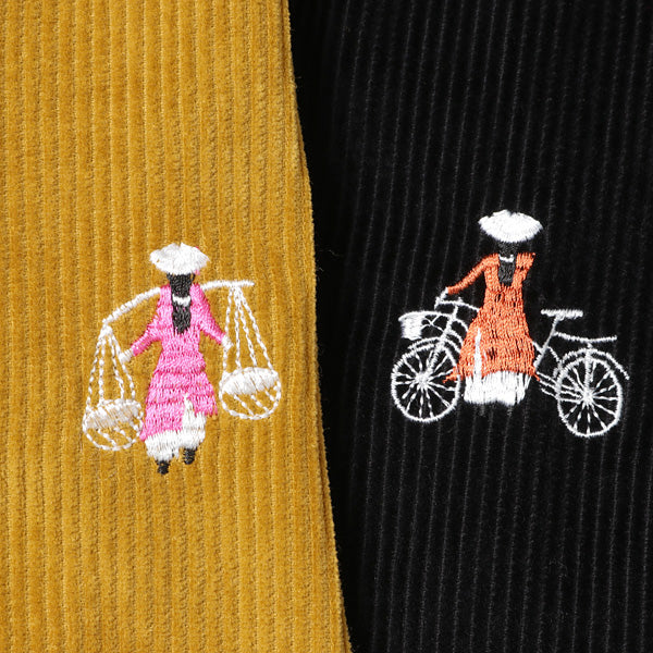 VIETNAM EMBROIDERY CORDUROY JACKET