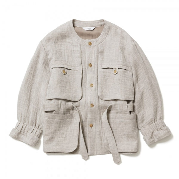 WOOL LINEN BUSH JACKET