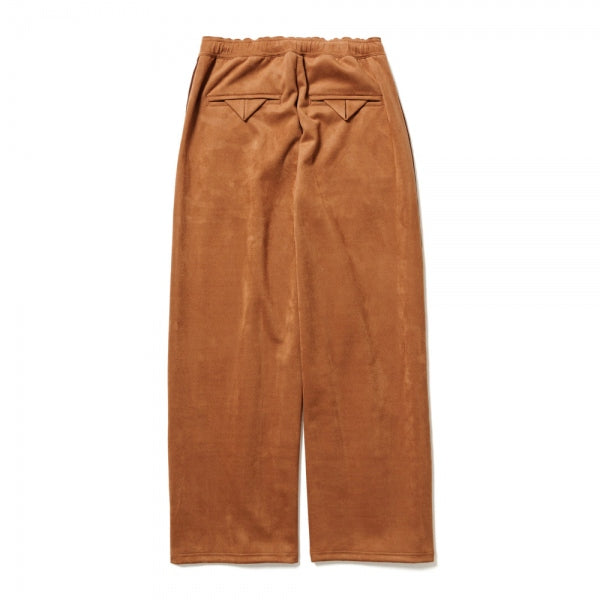 FAUX SUEDE FLARE SILHOUETTE TRACK PANTS