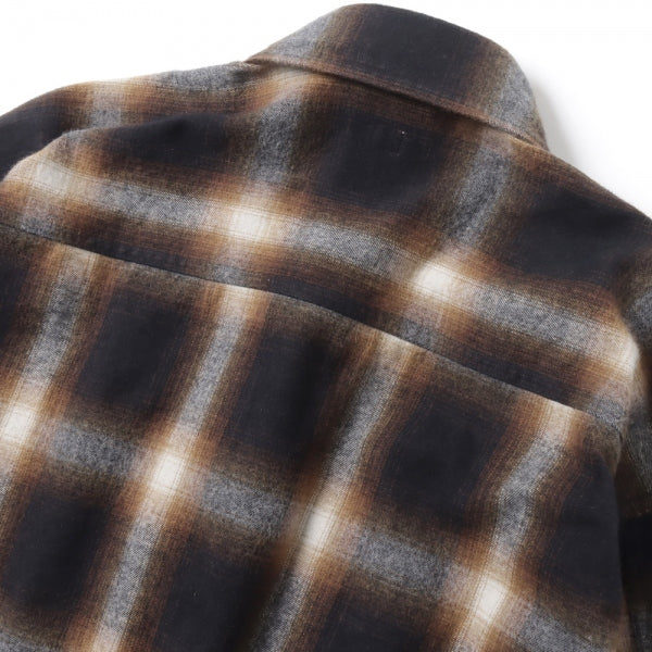 ETS.Ombre check flannel shirt