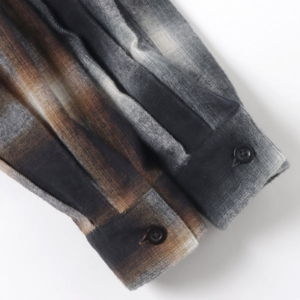 ETS.Ombre check flannel shirt