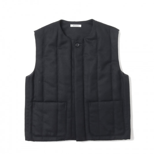 Wool Stripe Quilted Vest