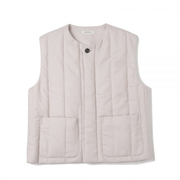 Wool Stripe Quilted Vest